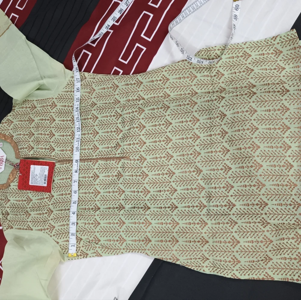 Biba coppr printed short kurti - Picture 6 of 8